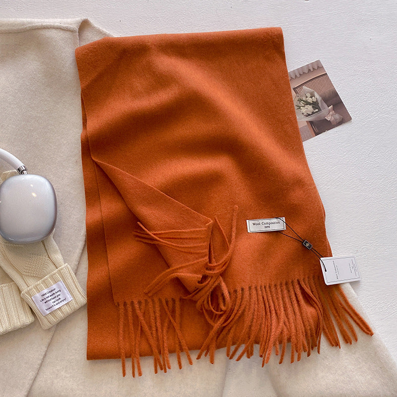 Kiara | Comfy Soft Plain Tassel Scarf Shawls