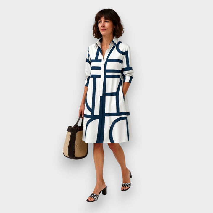 Lucy - Geometric Midi Dress
