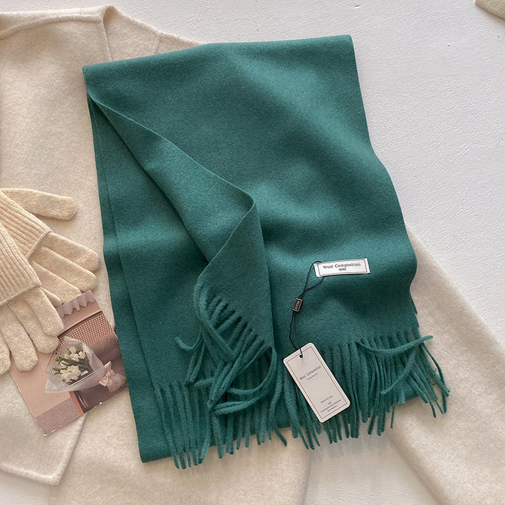 Kiara | Comfy Soft Plain Tassel Scarf Shawls