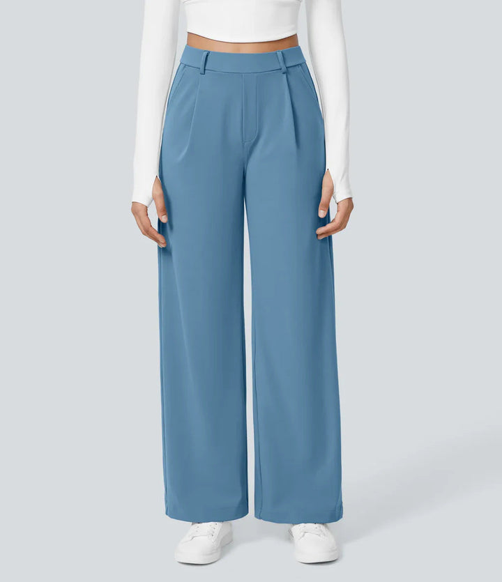 Caitlin | Casual High Waist Straight Leg Pants