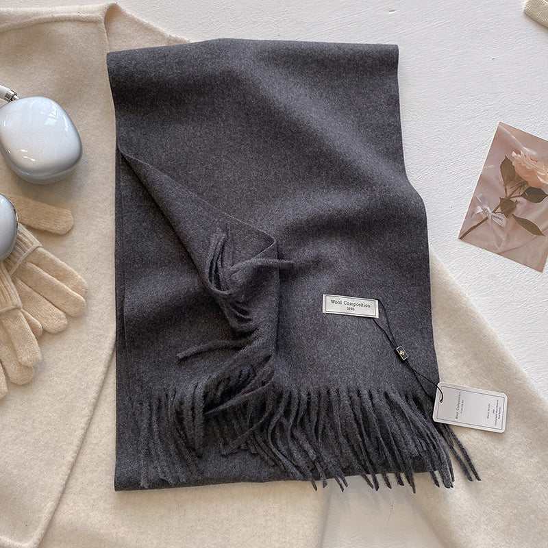 Kiara | Comfy Soft Plain Tassel Scarf Shawls
