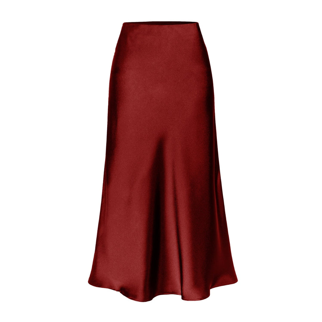 Yasmin | Elegant High Waist Side Slit Midi Skirt