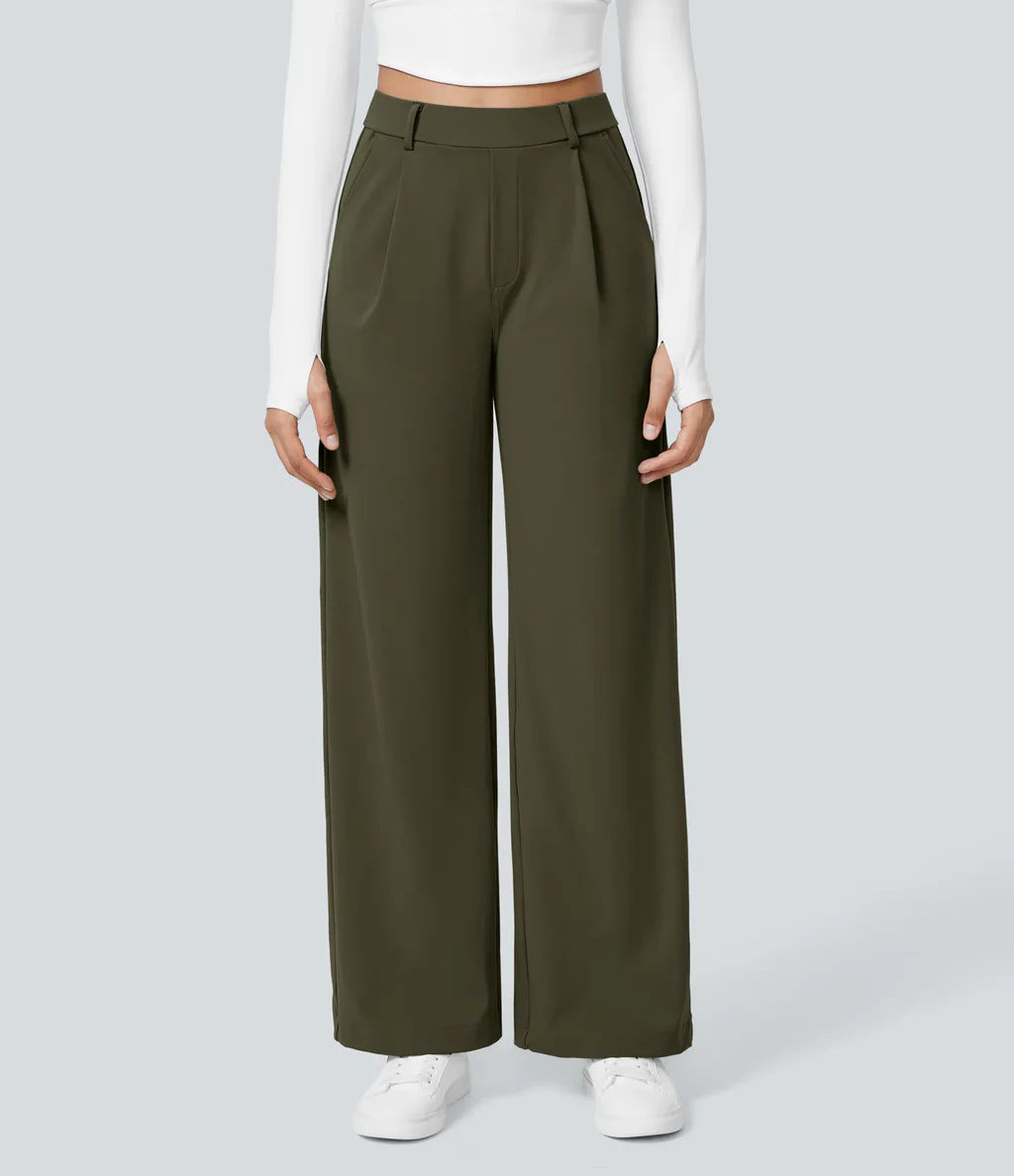 Caitlin | Casual High Waist Straight Leg Pants