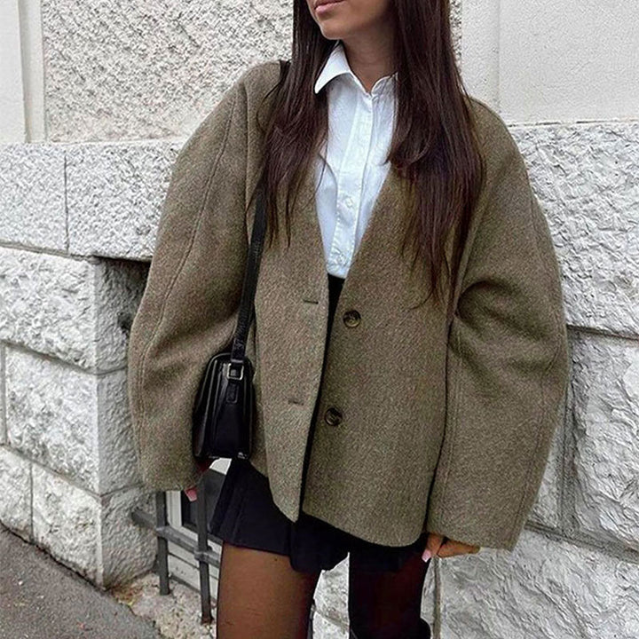 Layla | Classy Long Sleeve Button Down Jacket