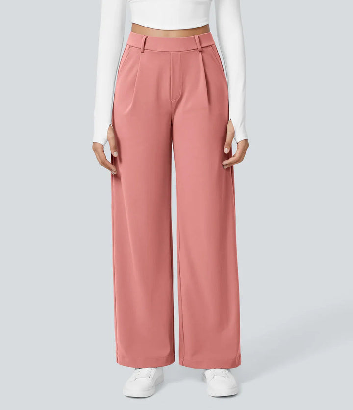 Caitlin | Casual High Waist Straight Leg Pants