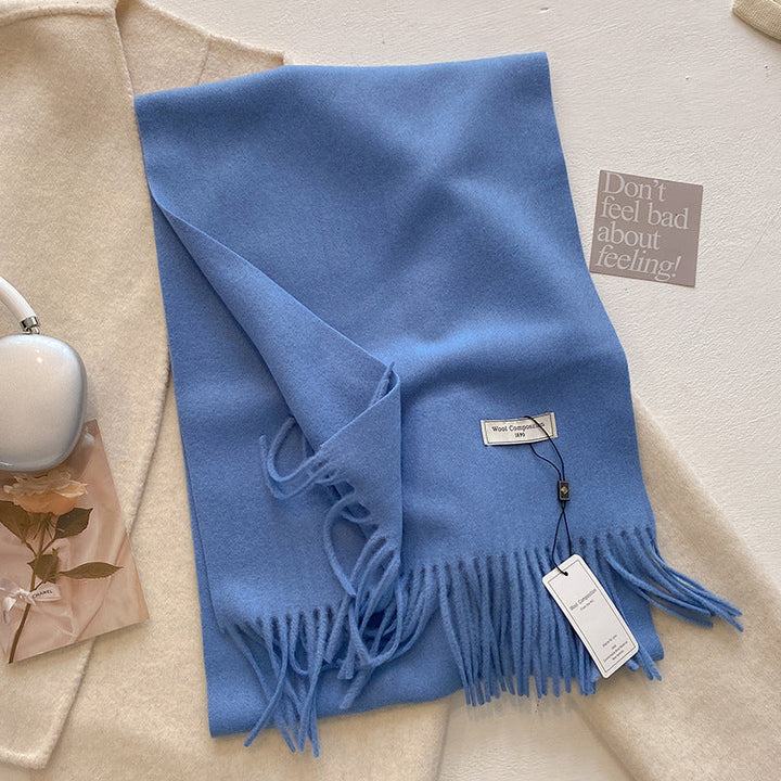 Kiara | Comfy Soft Plain Tassel Scarf Shawls