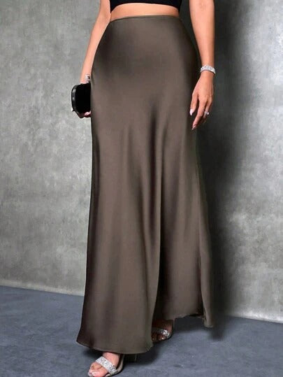 Sally | Satin High-Waist Skirt