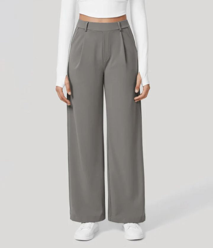Caitlin | Casual High Waist Straight Leg Pants