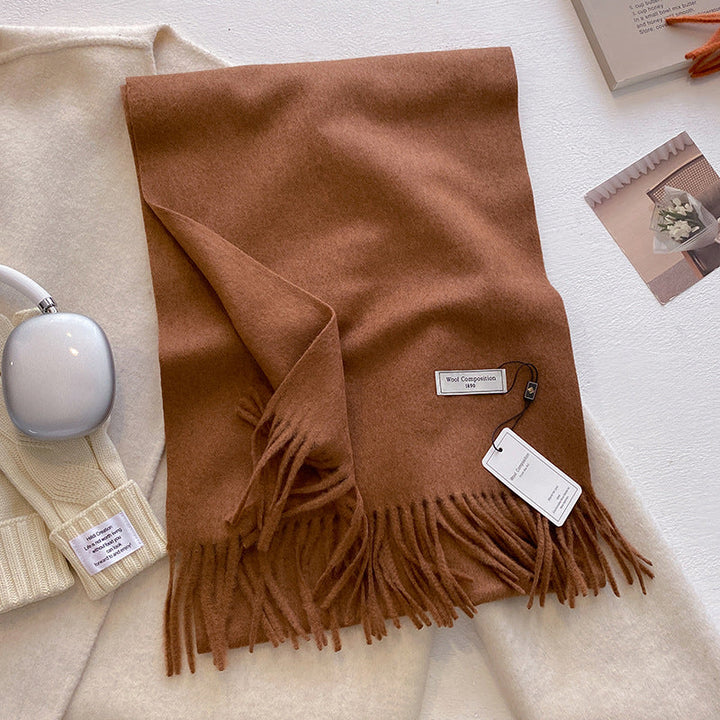 Kiara | Comfy Soft Plain Tassel Scarf Shawls