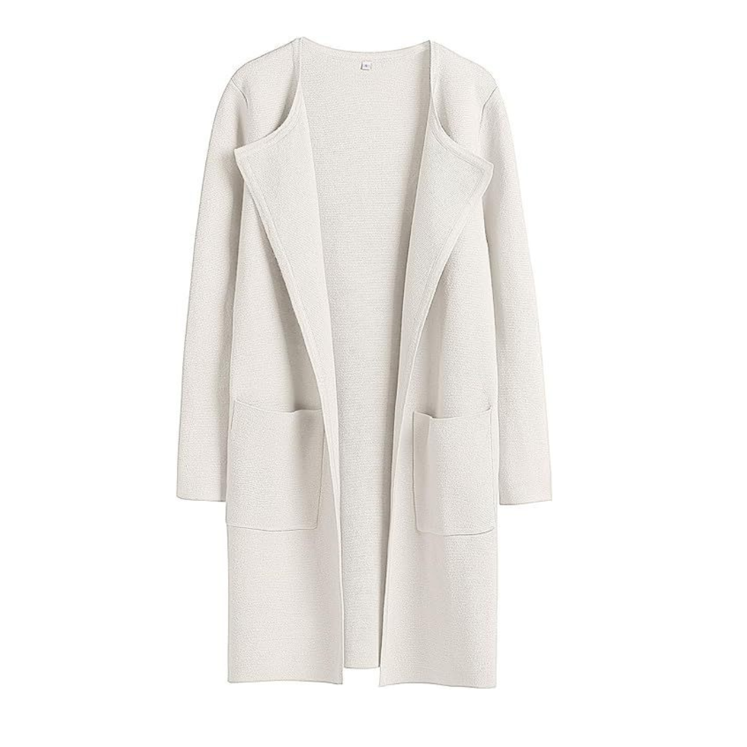 Zara | Cosy Lapel Open-Front Knit Cardigan