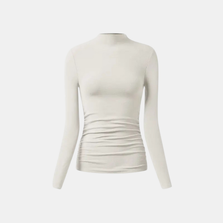 Olivia | Thermal Ruched Mockneck Top