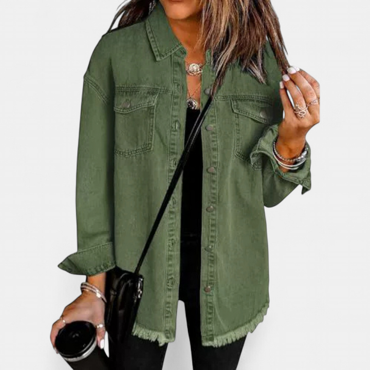 Abigail | Soft Brushed Casual Denim Jacket