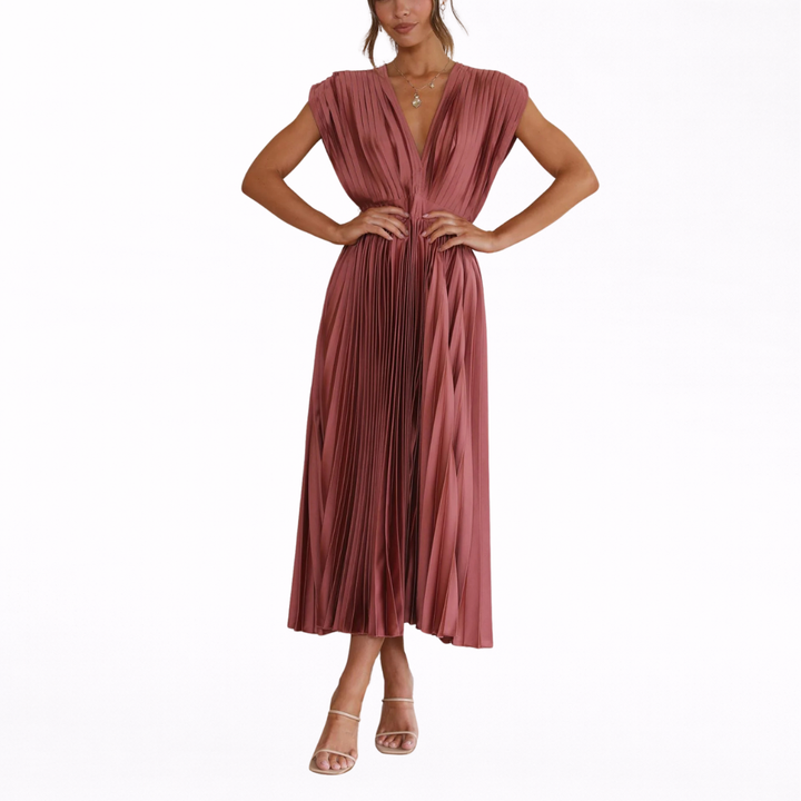 Sina | Elegant pleated dress