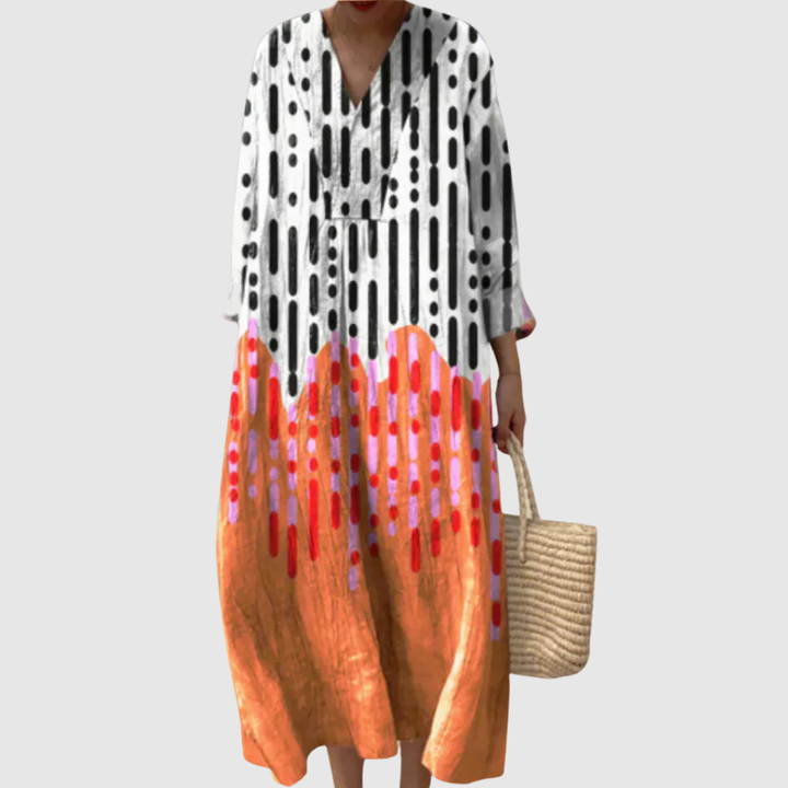 Freya - Geometric Tunic Lightweight Dress