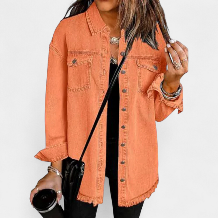 Abigail | Soft Brushed Casual Denim Jacket