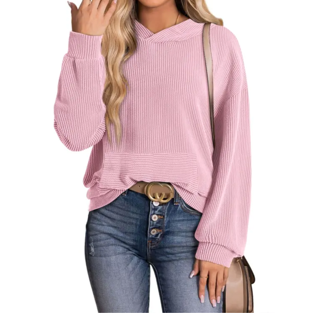 Olivia | Relaxed Twisted Hood Pullover Sweatshirt