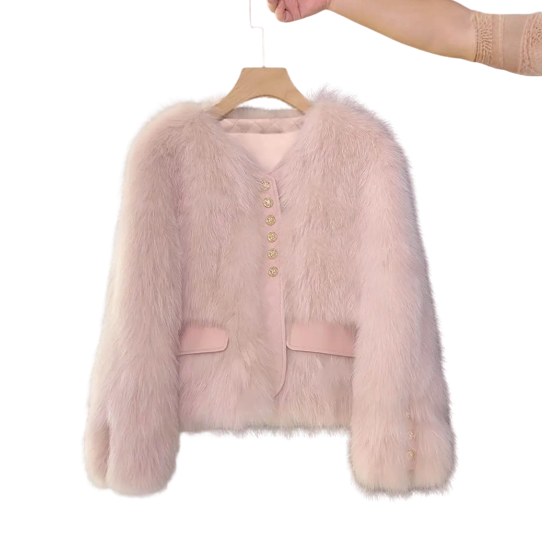 Alana | Korean Faux Fox Fur Coat