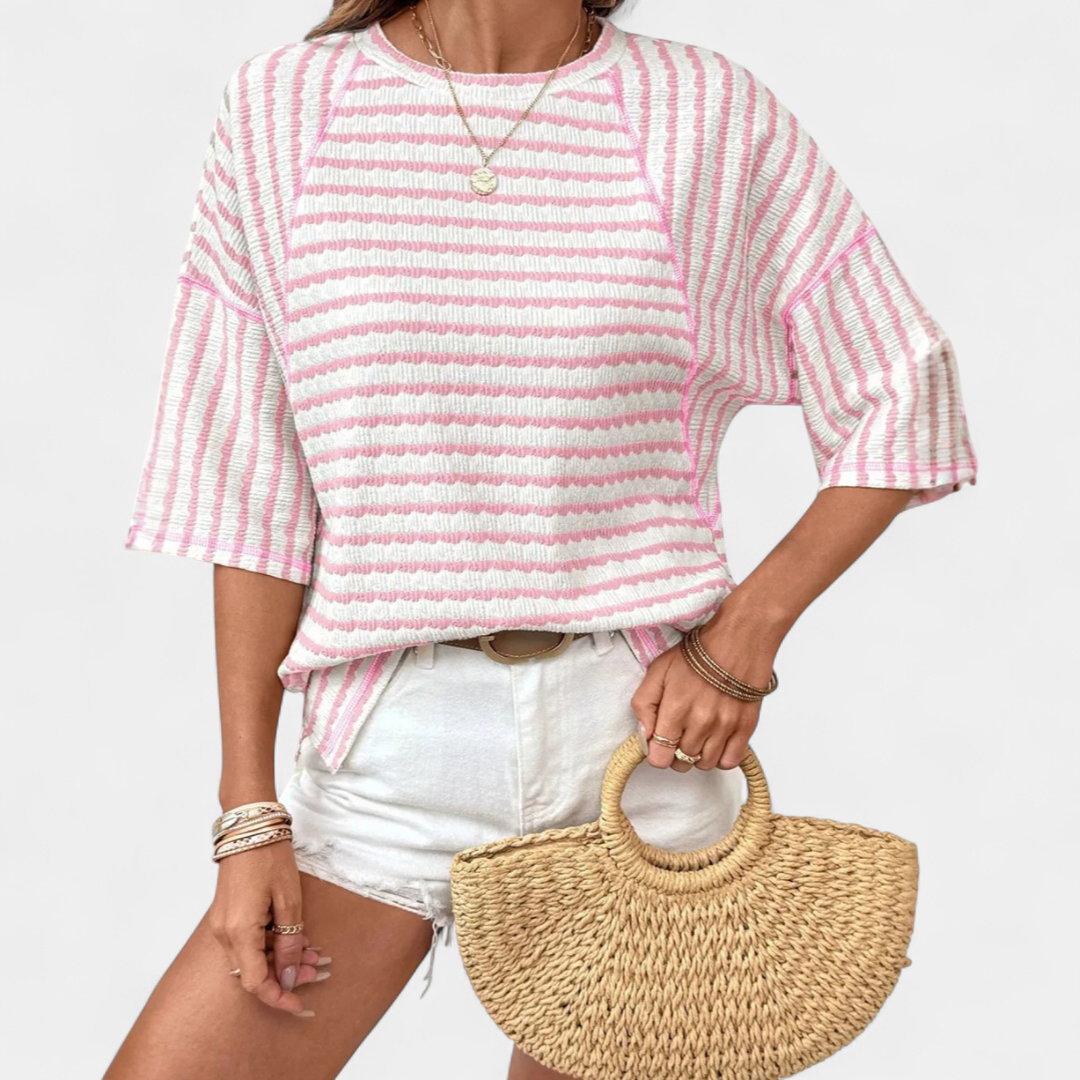 Brooke | Relaxed Striped Crewneck Tee
