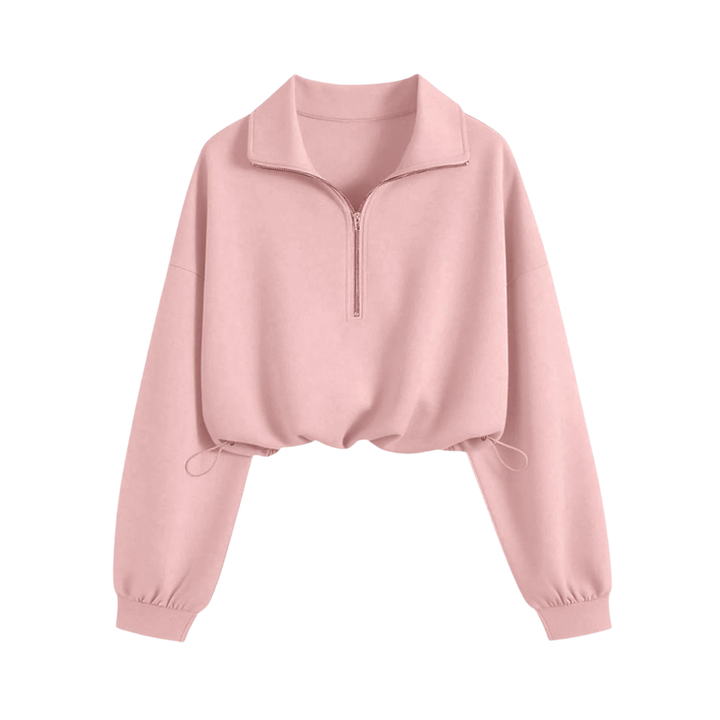 Willow | Sporty Half-Zip Cropped Sweatshirt