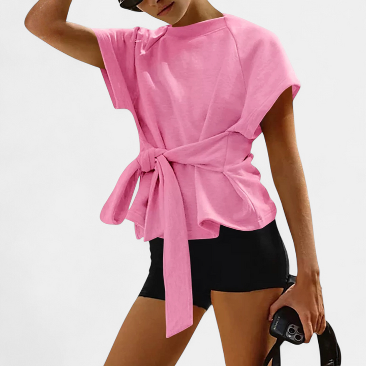 Jacinta | Relaxed Bow-Tie Crewneck Top