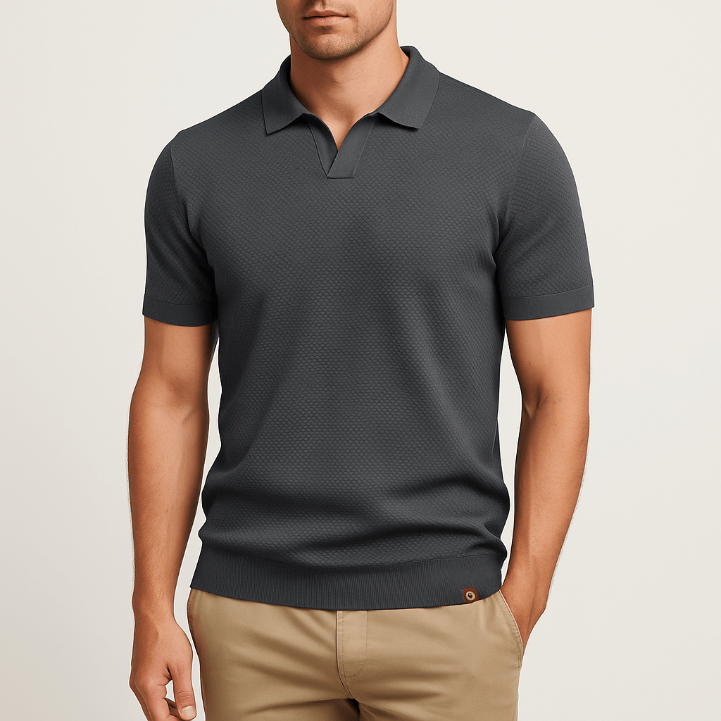 Miles - Textured Polyester Polo
