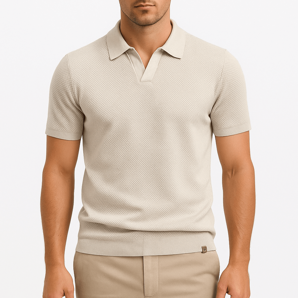 Miles - Textured Polyester Polo