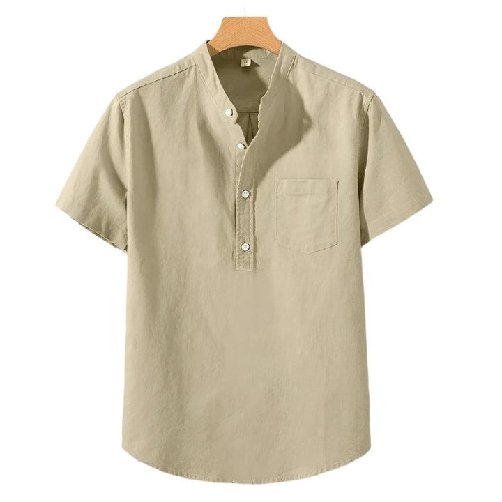 Ryan - High-Collar Polyester-Blend Shirt