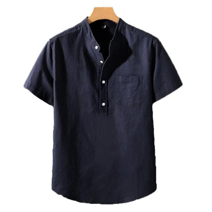 Ryan - High-Collar Polyester-Blend Shirt