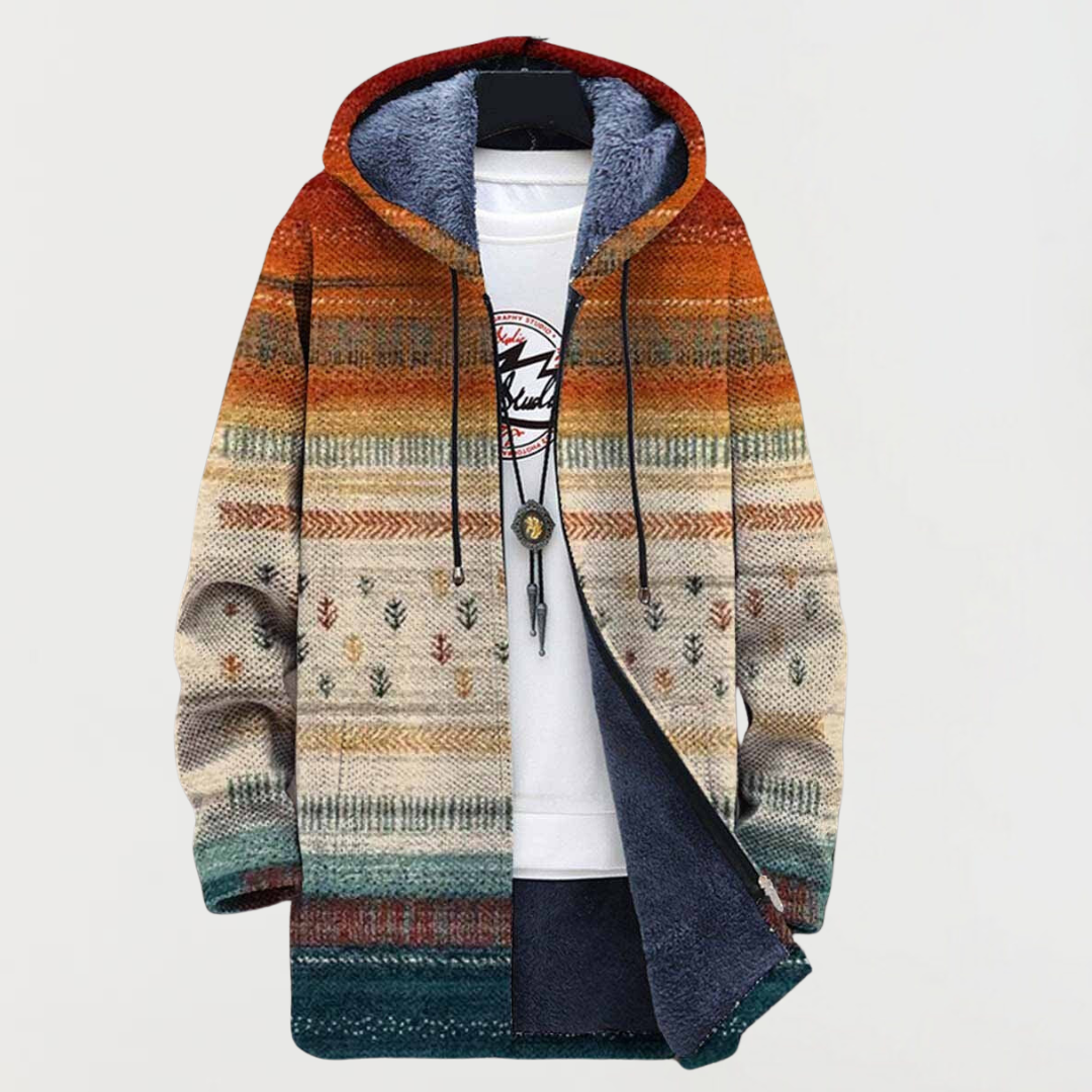 Abigail – autumn coat with stripes