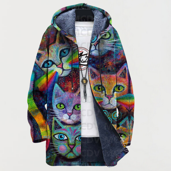 Layla cat rainbow hoodie