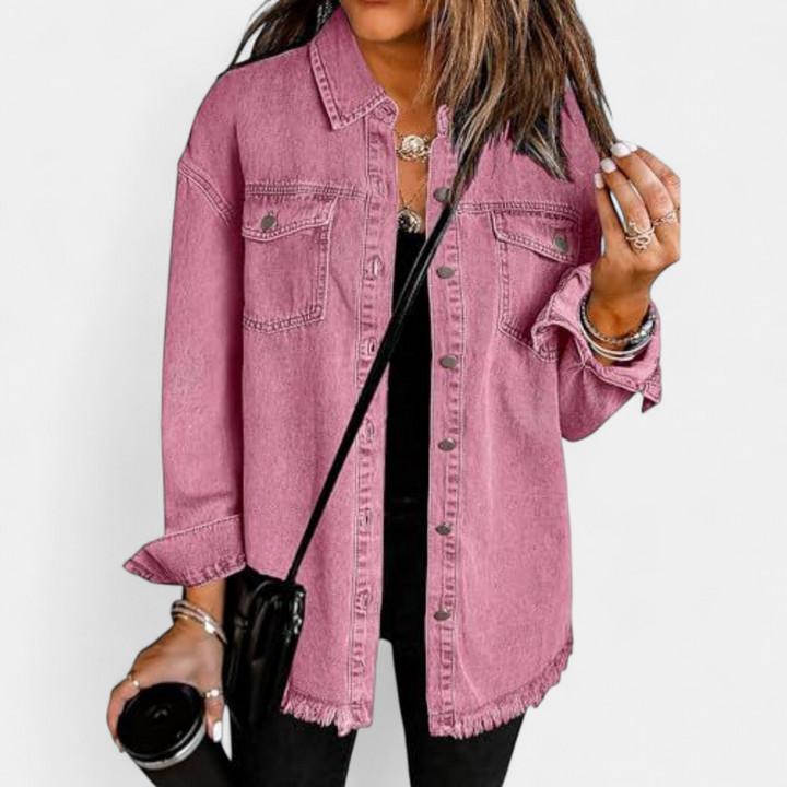Abigail | Soft Brushed Casual Denim Jacket