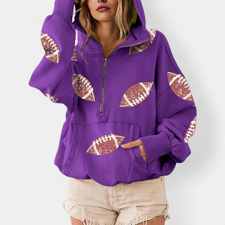 Harper | Game Day Zip-Up Hoodie