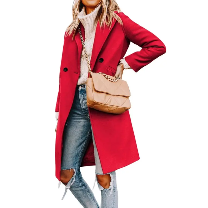 Sienna | Classic Double-Breasted Wool-Blend Peacoat