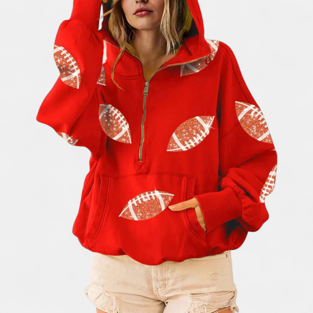 Harper | Game Day Zip-Up Hoodie