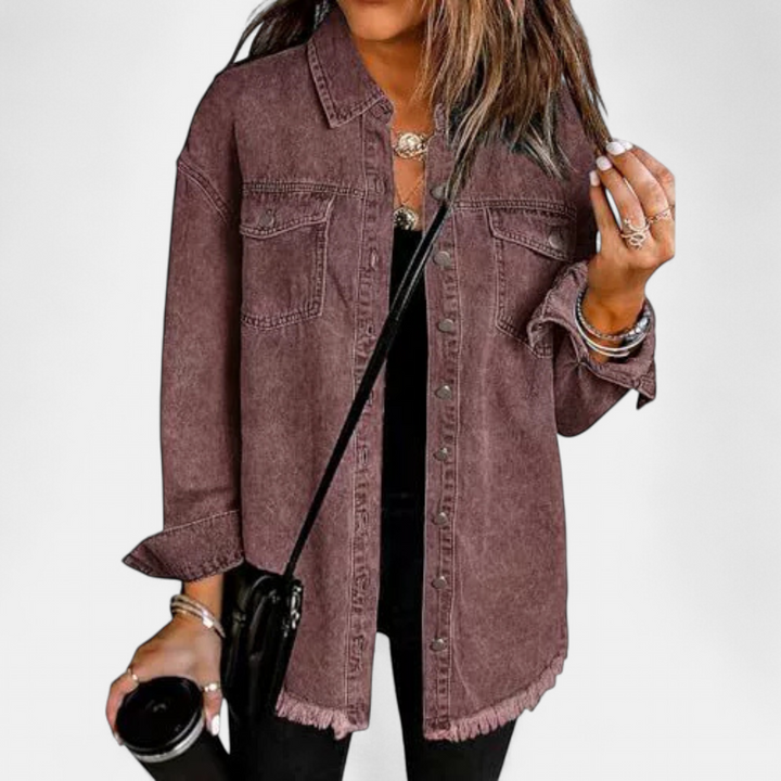 Abigail | Soft Brushed Casual Denim Jacket