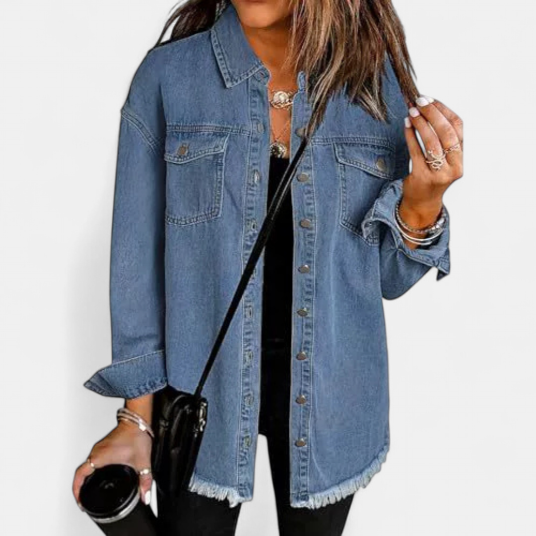 Abigail | Soft Brushed Casual Denim Jacket