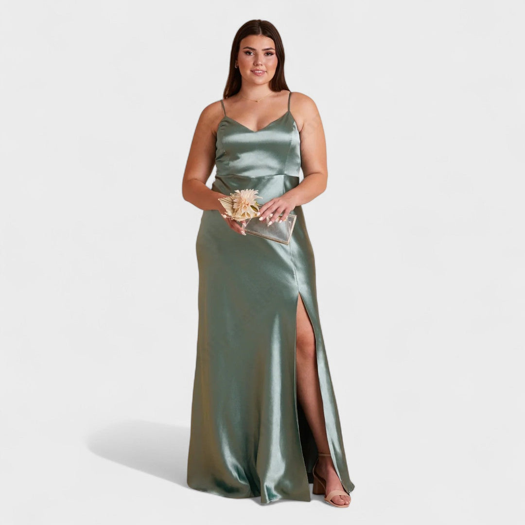 Thea - Satin Long Dress