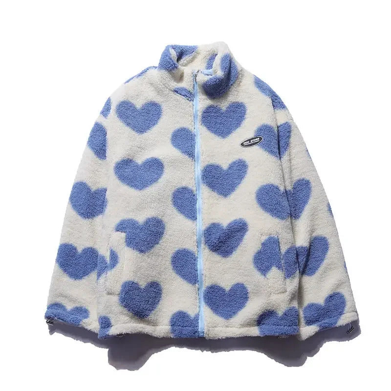 Bonnie - Reversible Heart Print Coat