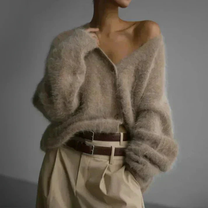 Rachael | Fuzzy Mohair Cardigan