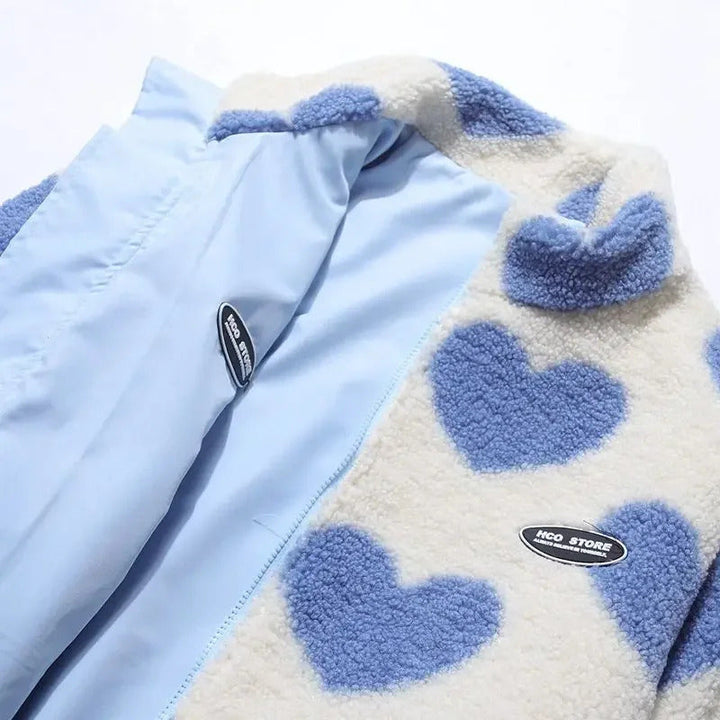 Bonnie - Reversible Heart Print Coat