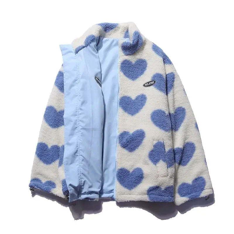 Bonnie - Reversible Heart Print Coat