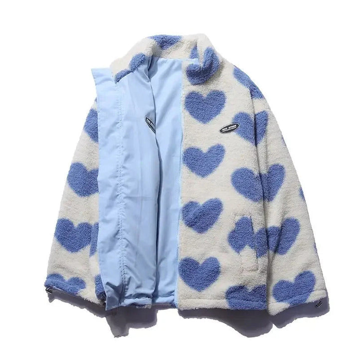 Bonnie - Reversible Heart Print Coat