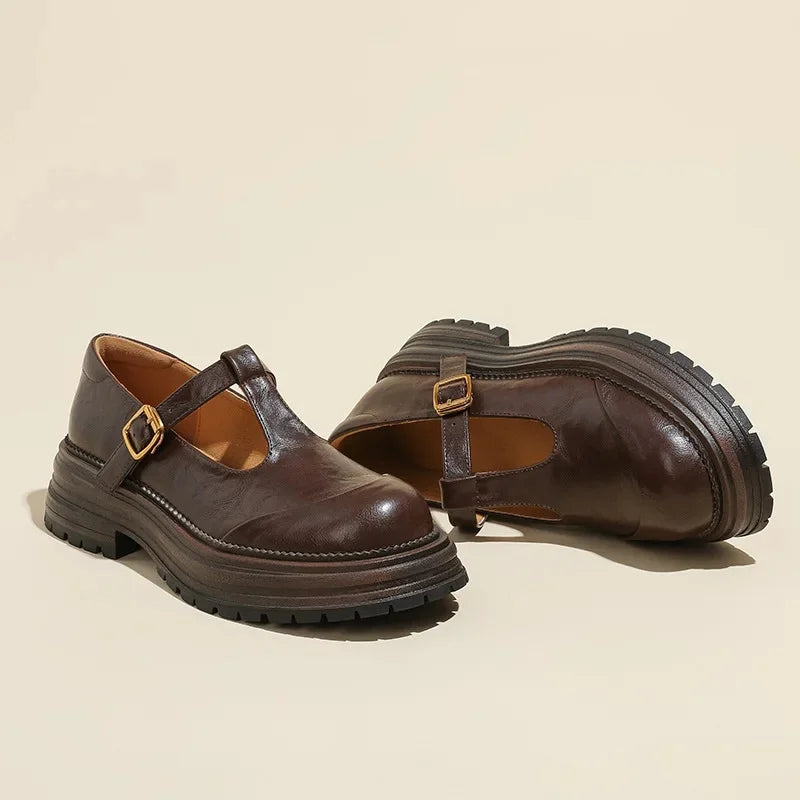 Isadora - Elegant Leather Mary Jane Shoes