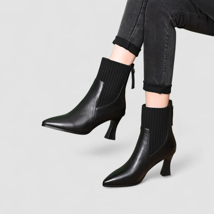 Hayley - Leather Platform Boots