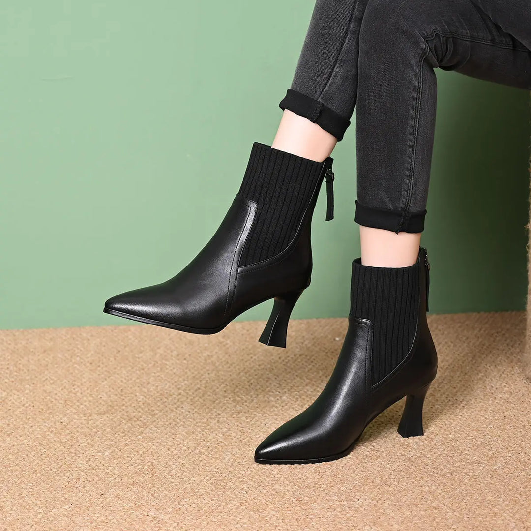 Hayley - Leather Platform Boots