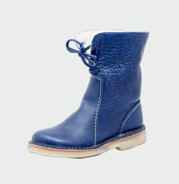 Annika - Waterproof Wool-Lined Leather Ankle Boots