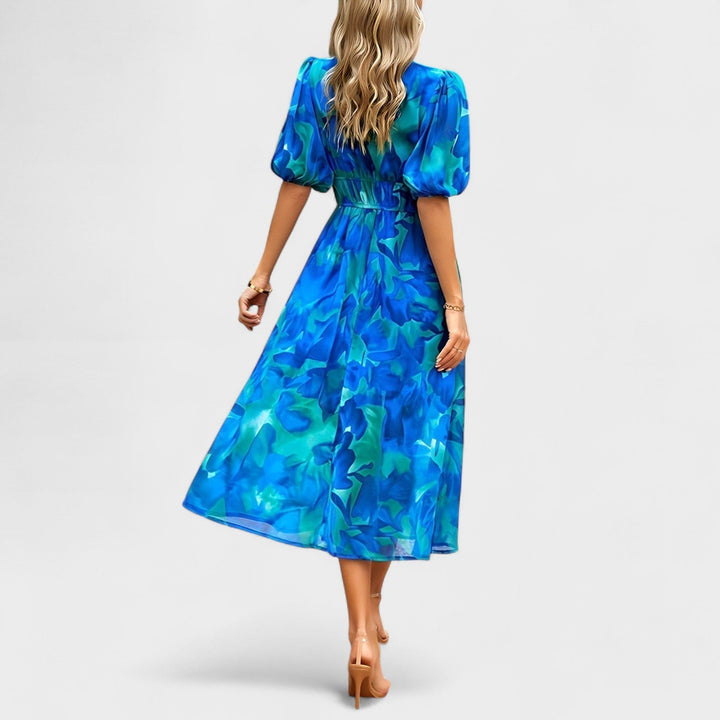 Eleanor - Elegant Floral Midi Dress