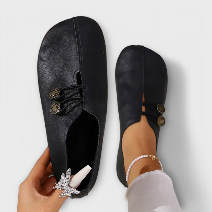 Bonnie - Leather Ballet Flats