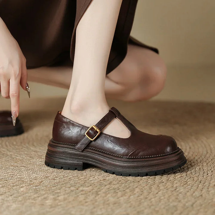 Isadora - Elegant Leather Mary Jane Shoes