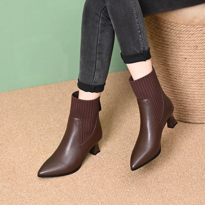 Hayley - Leather Platform Boots